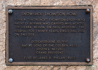 Point of Historic Interest: Snowshoe Thompson Home
