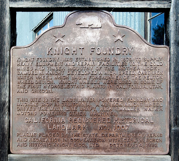 California Historical Landmark #1007: Knight Foundry