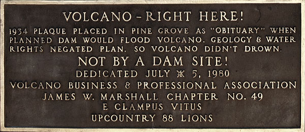 California Historical Landmark #29: Volcano