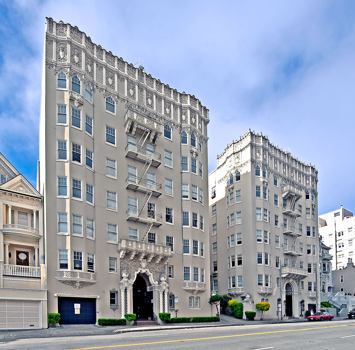 1945/1955 Broadway in Pacific Heights, designed by H. C. Baumann, built 1929