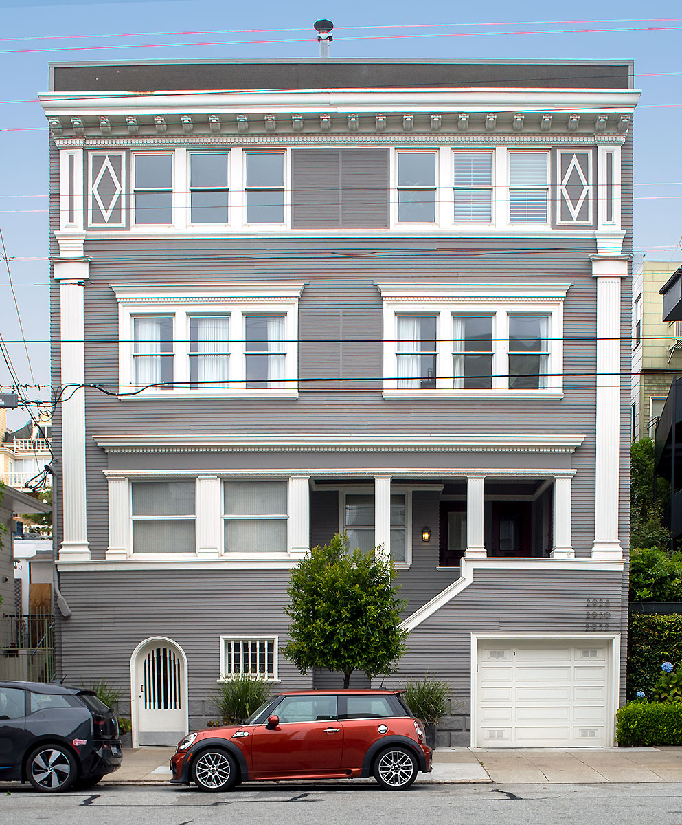 2928 Washington Street in Pacific Heights was designed by Newsom & Newsom and built in 1903.