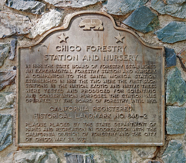 California Historical Landmark 840: Chico Forestry Station and Nursery