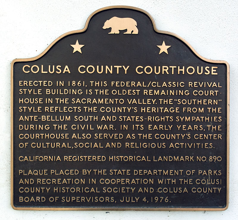 California Historical Landmark 890: Colusa County Courthouse