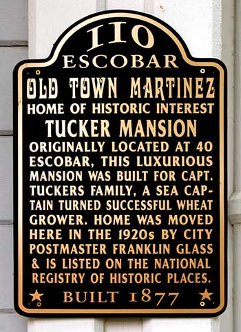 National Register #99001563: Tucker House in Martinez