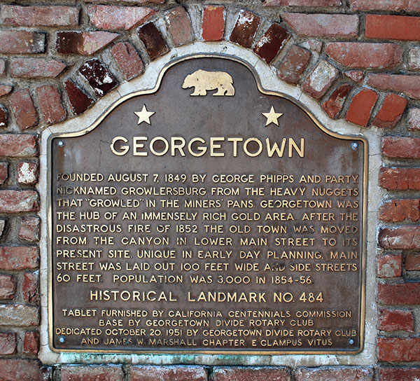 California Historical Landmark #484: Georgetown
