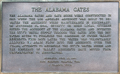 Historic Point of Interest: Alabama Gates Marker Near Lone Pine