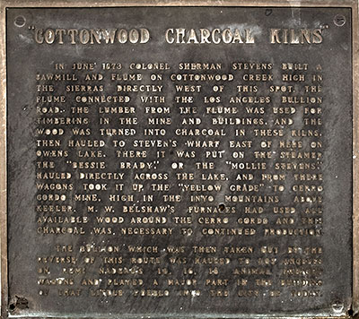 California Historical Landmark #537: Cottonwood Charcoal Kilns