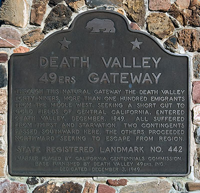California Historical Landmark #442: Death Valley Gateway