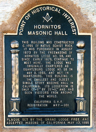 National Register #05000775: Masonic Hall No. 98 in Hornitos