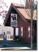 Willits Depot in Mendocino County, California
