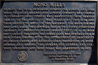 California Historic Point of Interest: Mono Mills