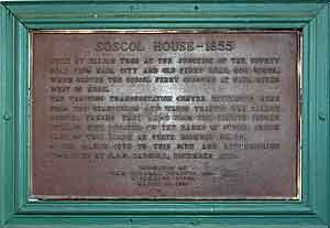 Soscol House Commemorative Plaque