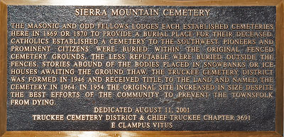Sierra Mountain Cemetery in Truckee