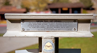 Carson Trail Marker 33: Hot Springs