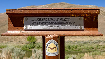 Trails West Marker C-39: Carlin Canyon on the California Trail