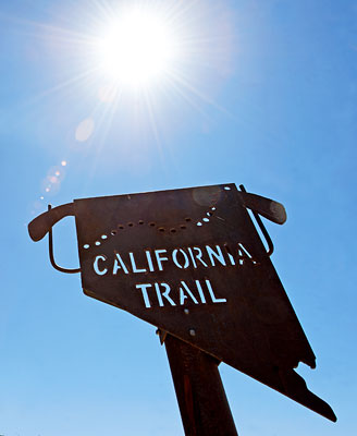 California Trail Marker in Nevada