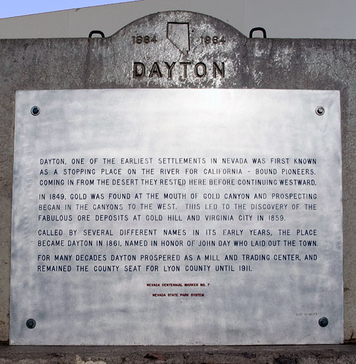Nevada Historical Marker 7: Dayton