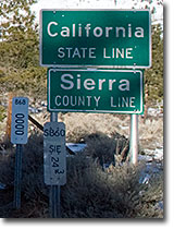 California-Nevada State Boundary Near Verdi, Nevada