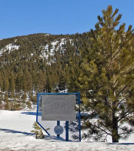 Nevada Historical Marker 246: Great Incline of the Sierra Nevada