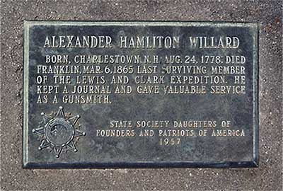 California Historical Landmark 657: Grave of Alexander Hamilton Willard