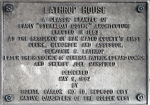 Lathrop House in Redwood City, California