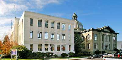 Old and New San Mateo County Courthouses