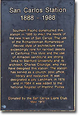 Southern Pacific Depot in San Carlos, California