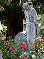 Padre Junipero Serra, Mission Dolores, San Francisco. Photograph copyright &copy; 2002 by Alvis E Hendley.