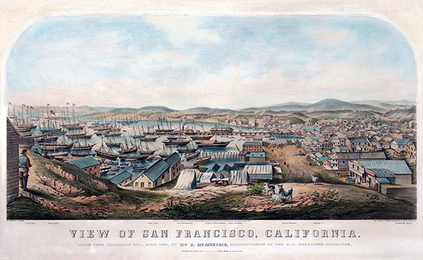 View of San Francisco from Telegraph Hill April 1850