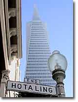 The Intersection of Jackson and Hotaling, San Francisco. Photograph copyright &copy; 2003 by Alvis E Hendley.