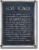 Coit Tower Commemorative Plaque