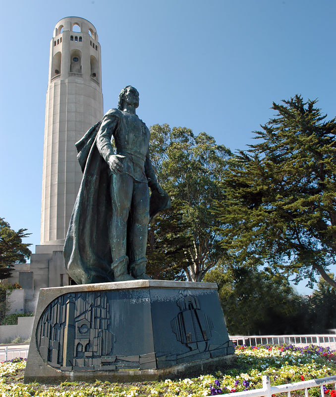 Coit Tower was designed by BArthur Brown, Jr. and built in 1933.