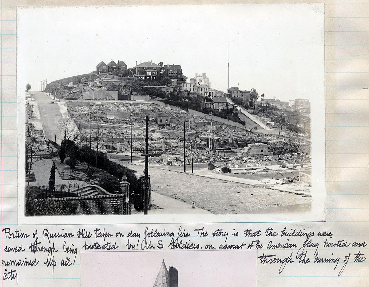 Russian Hill after the 1906 Earthquake and Fire