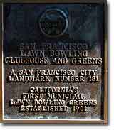 Lawn Bowling Clubhouse and Greens, San Francisco. Photograph copyright &copy; 2003 by Alvis E Hendley.
