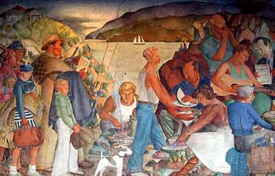 Lucien Labault fresco in the San Francisco Beach Chalet