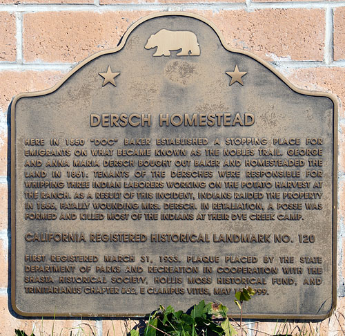 California Historical Landmark #120: Dersch Homestead East of Anderson