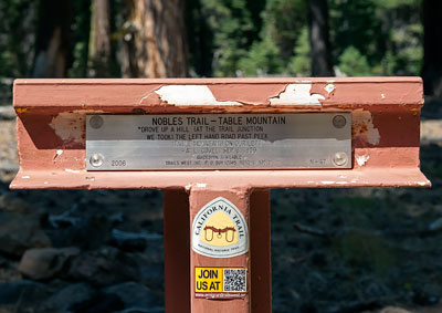 Nobles Trail Marker 47: Table Mountain