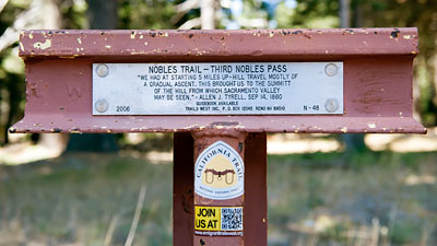 Nobles Trail Marker 48: Third Nobles Pass
