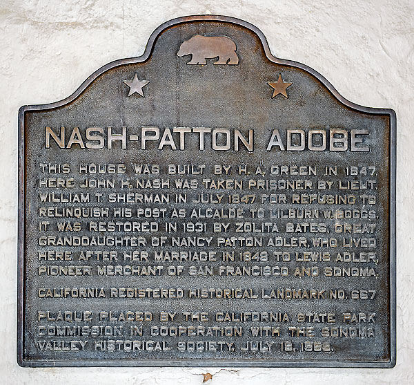 California Historical Landmark #667: Nash-Patton Adobe