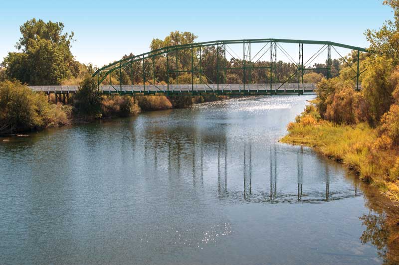 The Old Basso Bridge Across the Tuolumne River Near La Grange, California