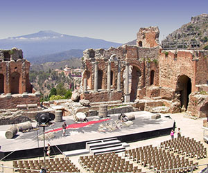 Greek Theater and Mt. Aetna