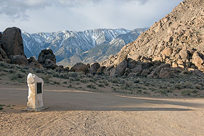 Gunga Din Historic Marker in the Alabama Hills