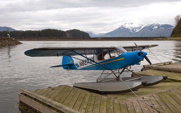 Float Plane Docked in Hoonah, Alaska