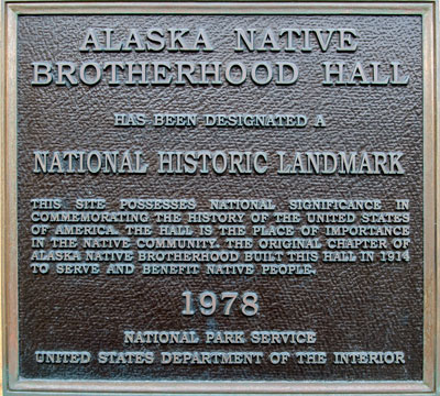National Register #72000192: Alaska Native Brotherhood Hall in Sitka, Alaska