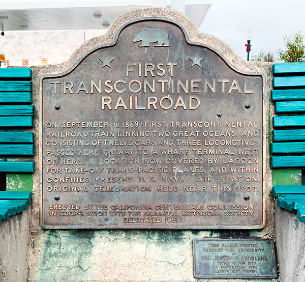 California Historical Landmark #440: Alameda Terminal of Transcontinental Railroad
