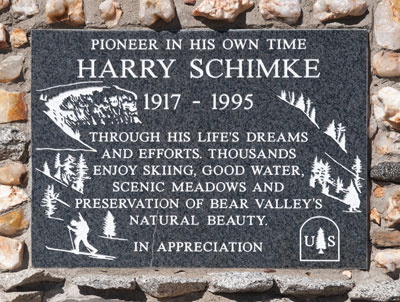 Point of Historical Interest: Harry Schimke in Bear Valley