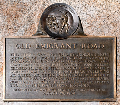 Old Emigrant Road in Bear Valley