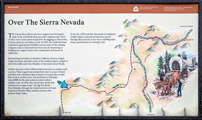 Point of Historical Interest: Over the Sierra Nevada
