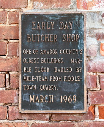 Early Day Butcher Shop in Drytown