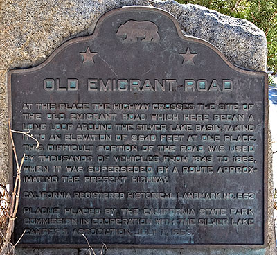 California Historical Landmark #662: Old Emigrant Road